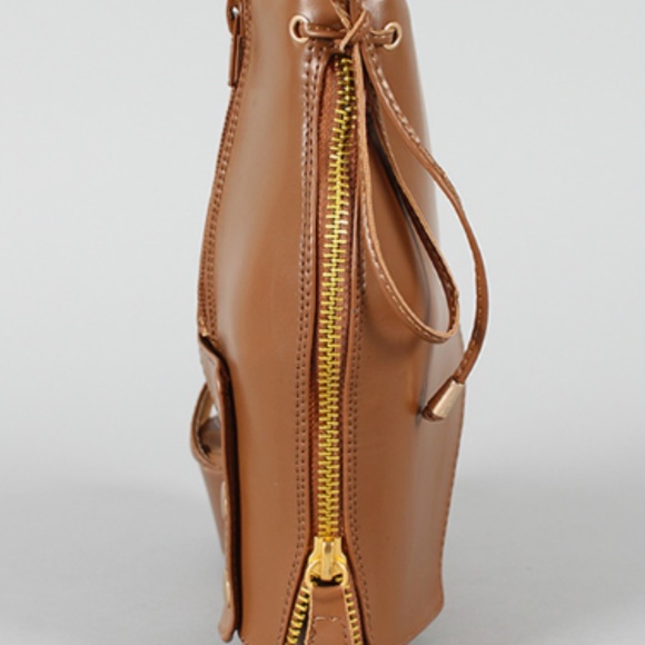 Black Faux Leather Open Toe Cuffed Bootie (NIB) - Picture 4 of 4